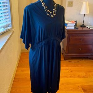 J Jill NWT (Wearever collection) black high waist v-neck dress size LP